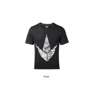 Envy silver logo pattern black T shirt