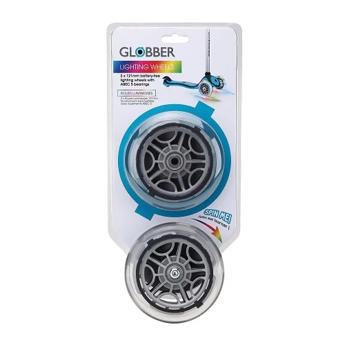 Globber LED wheels 120mm motion illumination 24 mm wide 2 pk