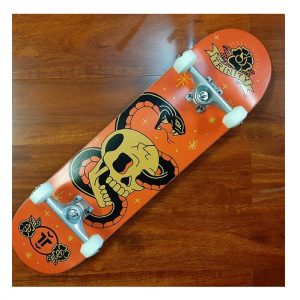 Trinity Demise Orange print skateboard
